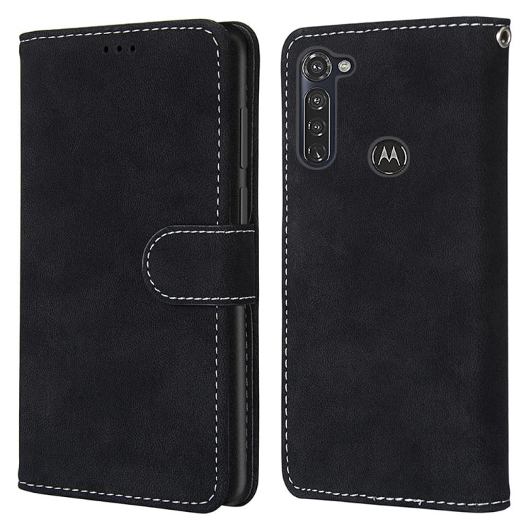 For Motorola Moto G Stylus(2020) Retro Frosted Horizontal Flip PU Leather Case with Holder & Card Slots & Wallet & Photo Frame