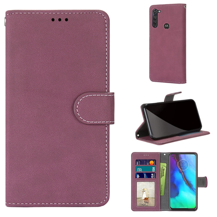 For Motorola Moto G Stylus(2020) Retro Frosted Horizontal Flip PU Leather Case with Holder & Card Slots & Wallet & Photo Frame