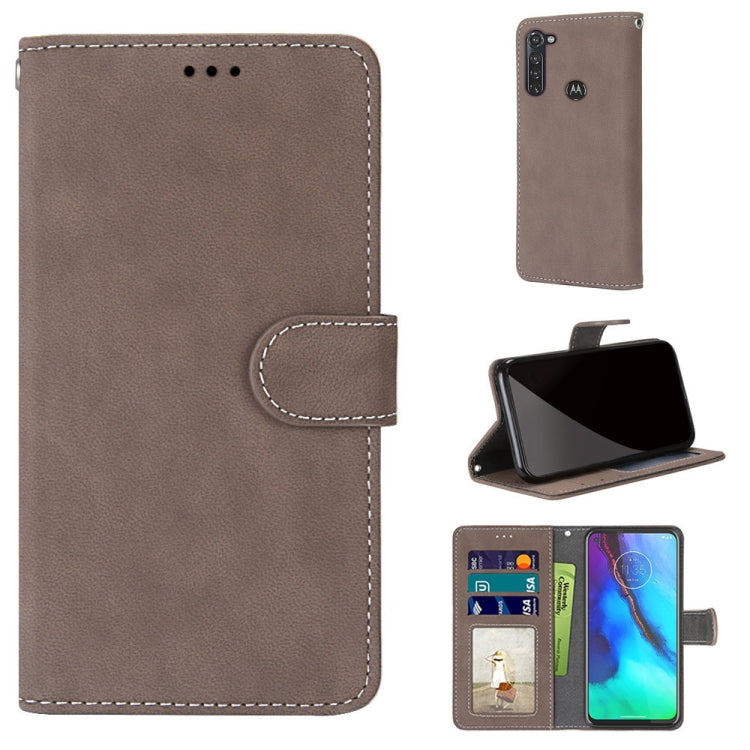 For Motorola Moto G Stylus(2020) Retro Frosted Horizontal Flip PU Leather Case with Holder & Card Slots & Wallet & Photo Frame