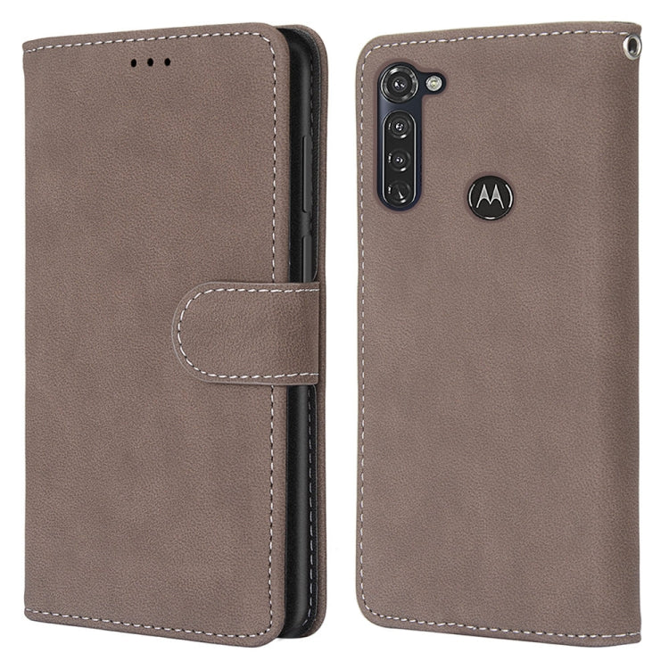 For Motorola Moto G Stylus(2020) Retro Frosted Horizontal Flip PU Leather Case with Holder & Card Slots & Wallet & Photo Frame