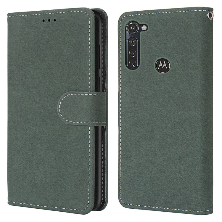 For Motorola Moto G Stylus(2020) Retro Frosted Horizontal Flip PU Leather Case with Holder & Card Slots & Wallet & Photo Frame