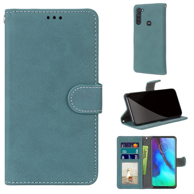 For Motorola Moto G Stylus(2020) Retro Frosted Horizontal Flip PU Leather Case with Holder & Card Slots & Wallet & Photo Frame