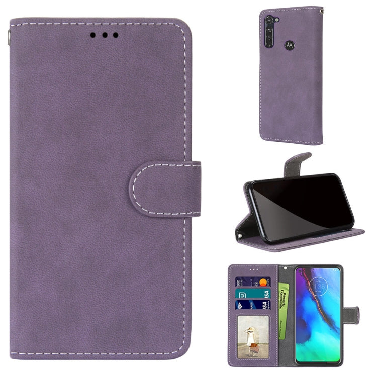 For Motorola Moto G Stylus(2020) Retro Frosted Horizontal Flip PU Leather Case with Holder & Card Slots & Wallet & Photo Frame