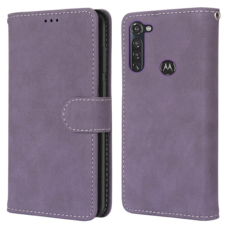 For Motorola Moto G Stylus(2020) Retro Frosted Horizontal Flip PU Leather Case with Holder & Card Slots & Wallet & Photo Frame