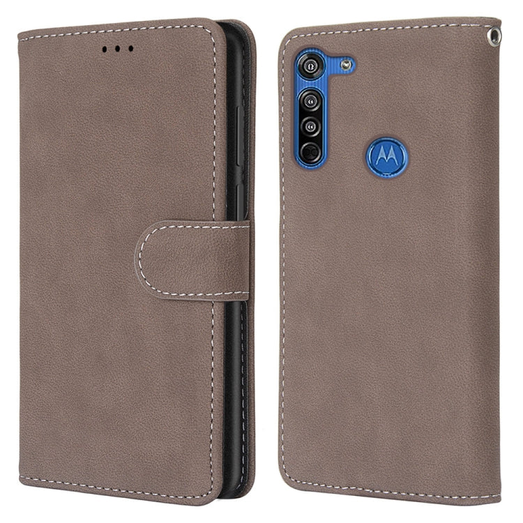 For Motorola Moto G8 Retro Frosted Horizontal Flip PU Leather Case with Holder & Card Slots & Wallet & Photo Frame
