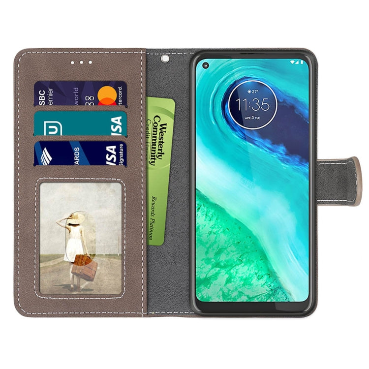 For Motorola Moto G8 Retro Frosted Horizontal Flip PU Leather Case with Holder & Card Slots & Wallet & Photo Frame