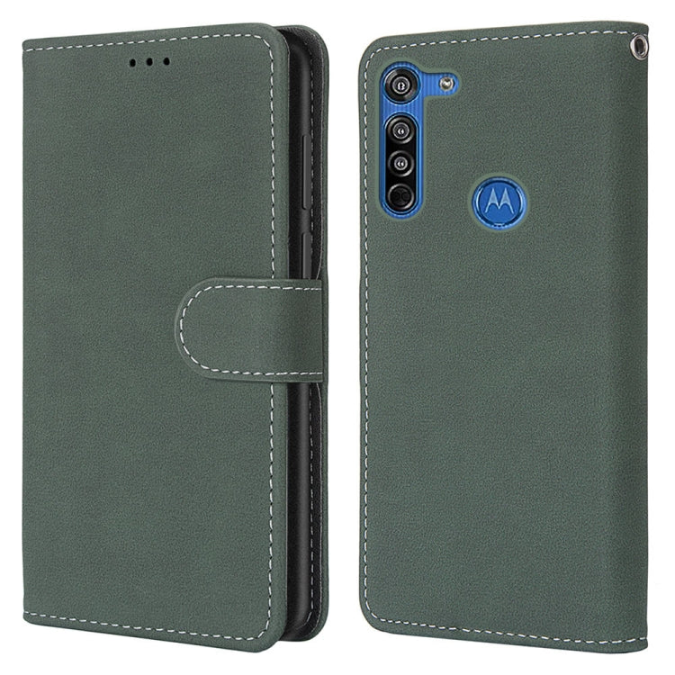 For Motorola Moto G8 Retro Frosted Horizontal Flip PU Leather Case with Holder & Card Slots & Wallet & Photo Frame