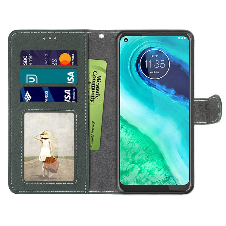 For Motorola Moto G8 Retro Frosted Horizontal Flip PU Leather Case with Holder & Card Slots & Wallet & Photo Frame