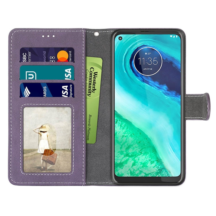 For Motorola Moto G8 Retro Frosted Horizontal Flip PU Leather Case with Holder & Card Slots & Wallet & Photo Frame
