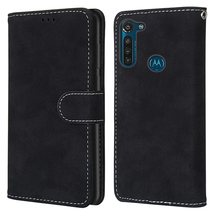 For Motorola Moto G8 Power Retro Frosted Horizontal Flip PU Leather Case with Holder & Card Slots & Wallet & Photo Frame