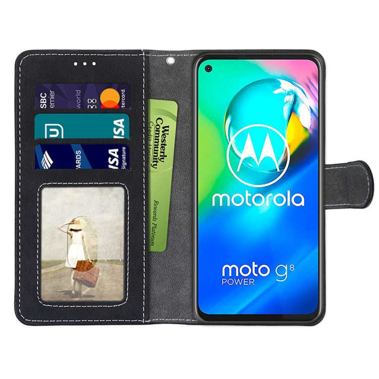 For Motorola Moto G8 Power Retro Frosted Horizontal Flip PU Leather Case with Holder & Card Slots & Wallet & Photo Frame