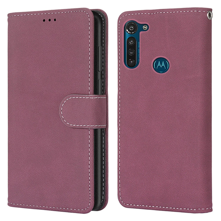 For Motorola Moto G8 Power Retro Frosted Horizontal Flip PU Leather Case with Holder & Card Slots & Wallet & Photo Frame