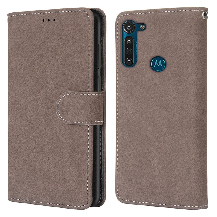 For Motorola Moto G8 Power Retro Frosted Horizontal Flip PU Leather Case with Holder & Card Slots & Wallet & Photo Frame