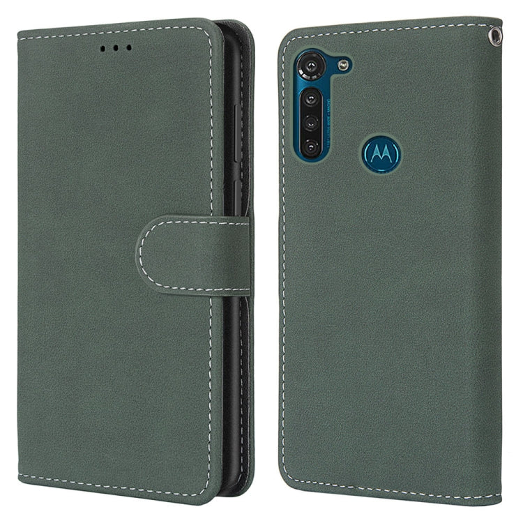 For Motorola Moto G8 Power Retro Frosted Horizontal Flip PU Leather Case with Holder & Card Slots & Wallet & Photo Frame