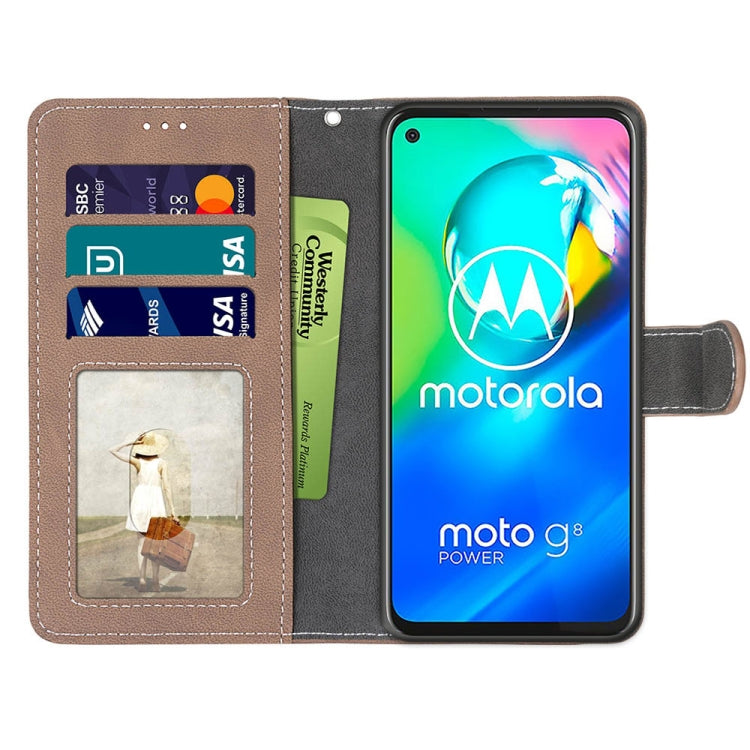For Motorola Moto G8 Power Retro Frosted Horizontal Flip PU Leather Case with Holder & Card Slots & Wallet & Photo Frame