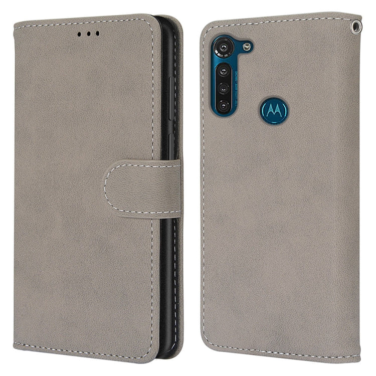 For Motorola Moto G8 Power Retro Frosted Horizontal Flip PU Leather Case with Holder & Card Slots & Wallet & Photo Frame