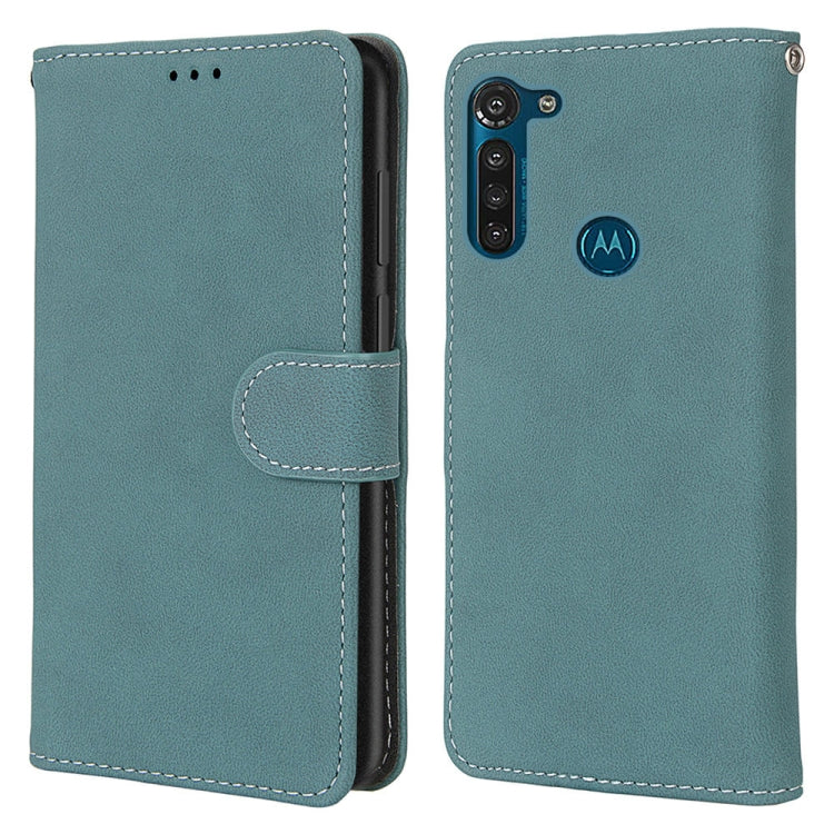 For Motorola Moto G8 Power Retro Frosted Horizontal Flip PU Leather Case with Holder & Card Slots & Wallet & Photo Frame