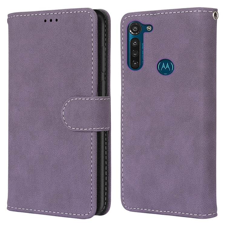 For Motorola Moto G8 Power Retro Frosted Horizontal Flip PU Leather Case with Holder & Card Slots & Wallet & Photo Frame