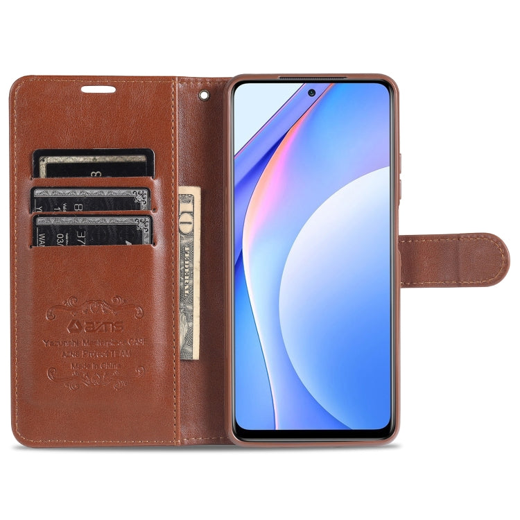 For Xiaomi Mi 10T Lite 5G / Redmi Note 9 Pro 5G AZNS Sheepskin Texture Horizontal Flip Leather Case with Holder & Card Slots & Wallet
