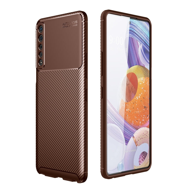 For LG Stylo 7 4G Carbon Fiber Texture Shockproof TPU Case