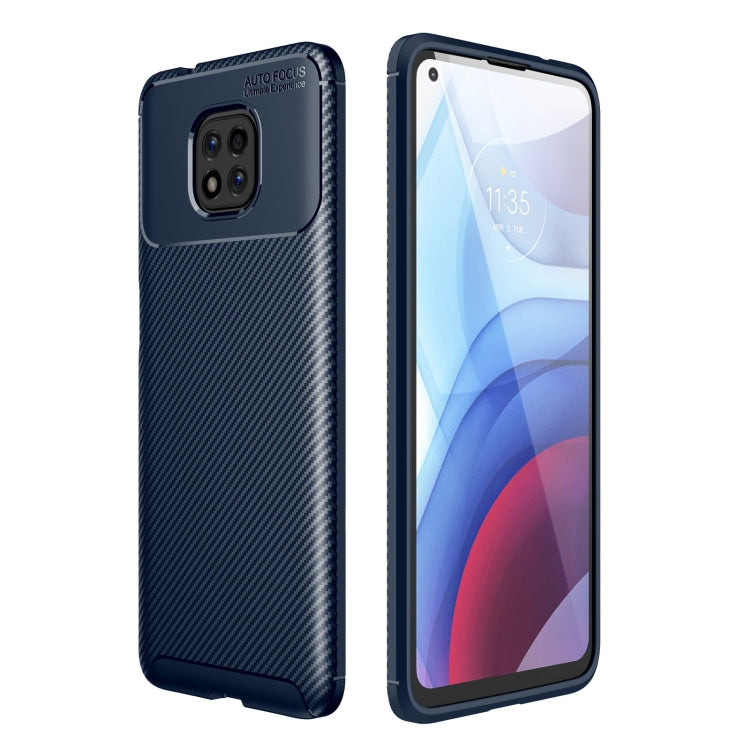 For Motorola Moto G Power (2021) Carbon Fiber Texture Shockproof TPU Case