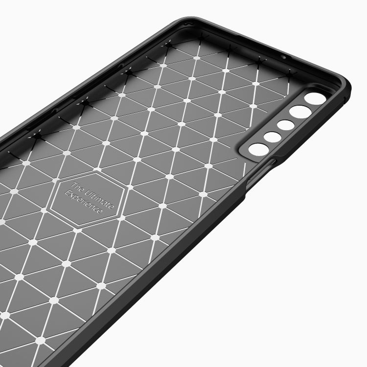 For LG Stylo 7 4G Brushed Texture Carbon Fiber TPU Case