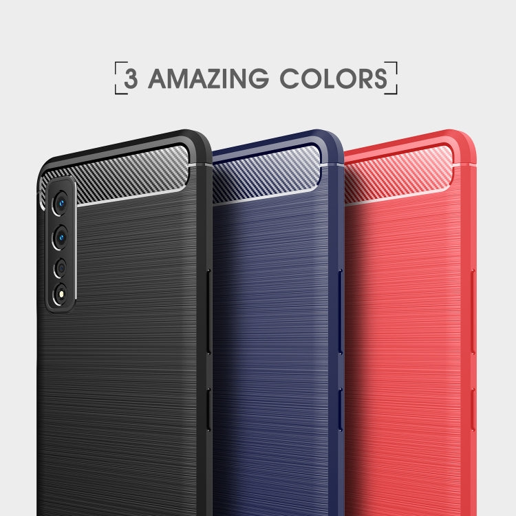 For LG Stylo 7 5G Brushed Texture Carbon Fiber TPU Case