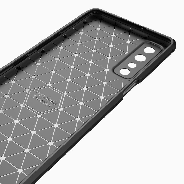 For LG Stylo 7 5G Brushed Texture Carbon Fiber TPU Case