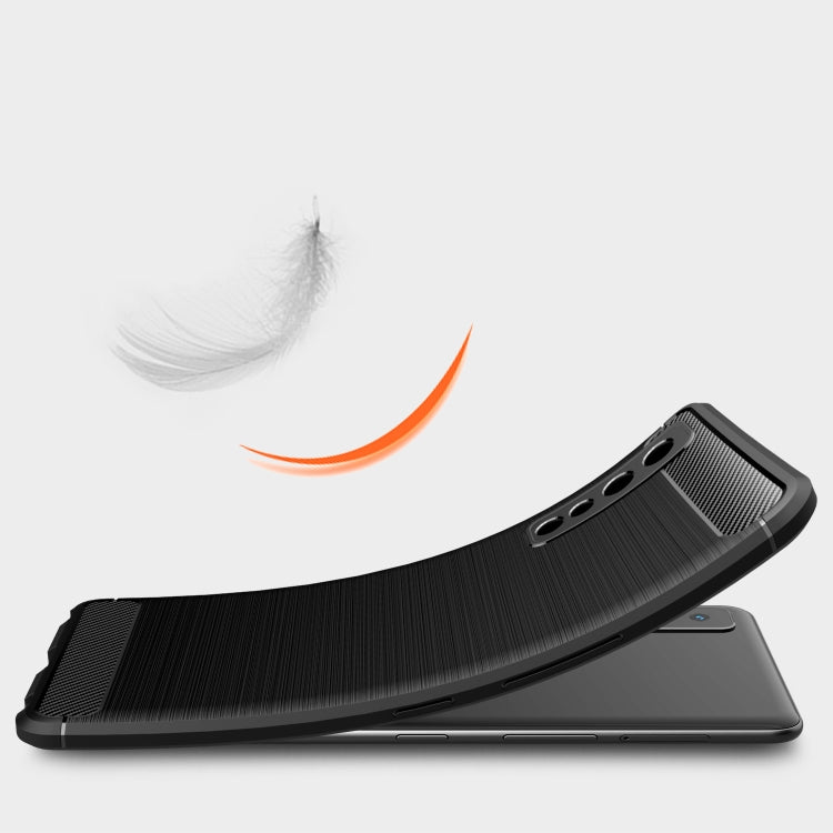 For LG Stylo 7 5G Brushed Texture Carbon Fiber TPU Case