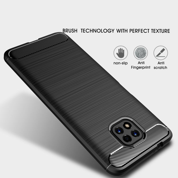 For Motorola Moto G Power (2021) Brushed Texture Carbon Fiber TPU Case