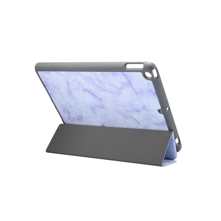For iPad 10.2 inch Marble Texture Pattern Horizontal Flip Leather Case, with Three-folding Holder & Pen Slot & Sleep / Wake-up Function