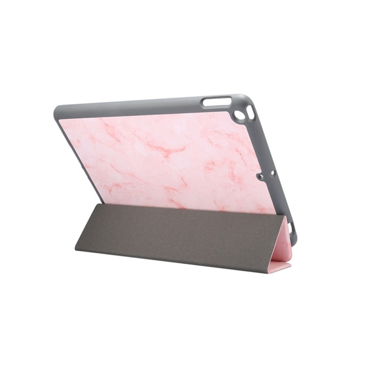 For iPad 10.2 inch Marble Texture Pattern Horizontal Flip Leather Case, with Three-folding Holder & Pen Slot & Sleep / Wake-up Function