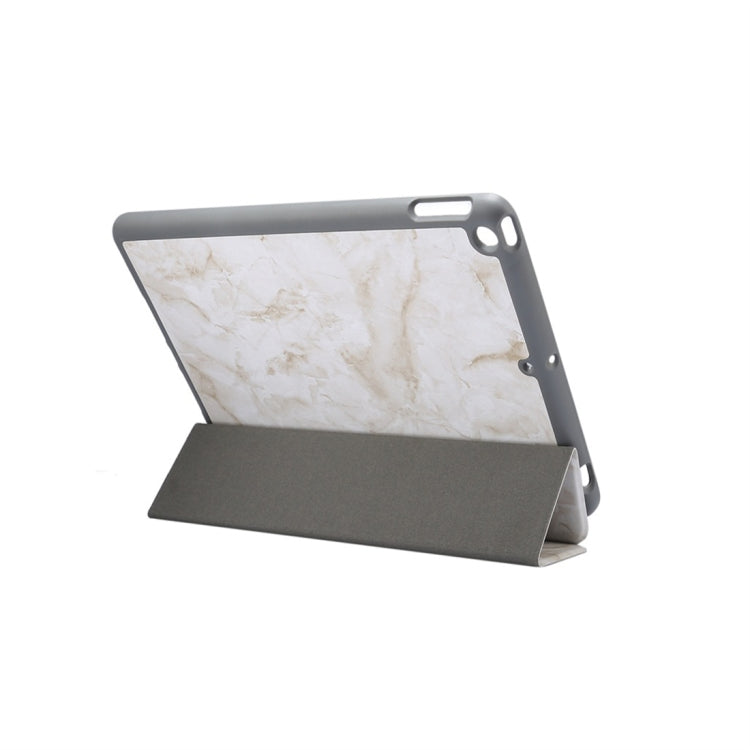 For iPad 10.2 inch Marble Texture Pattern Horizontal Flip Leather Case, with Three-folding Holder & Pen Slot & Sleep / Wake-up Function