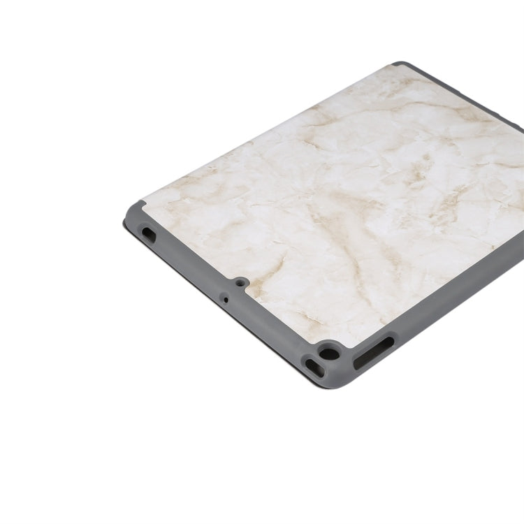 For iPad 10.2 inch Marble Texture Pattern Horizontal Flip Leather Case, with Three-folding Holder & Pen Slot & Sleep / Wake-up Function