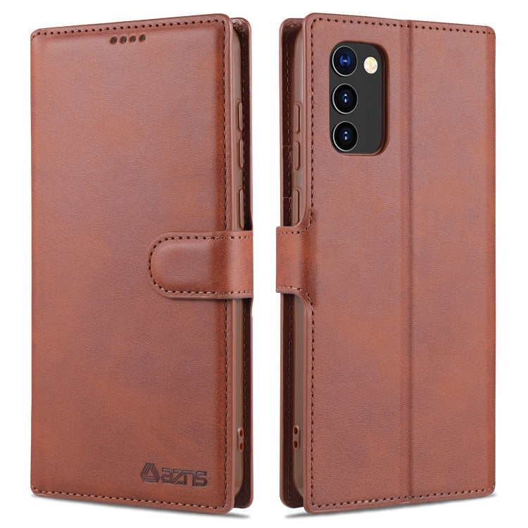 For Samsung Galaxy A02s (EU Version) AZNS Calf Texture Horizontal Flip Leather Case with Holder & Card Slots & Wallet & Photo Frame