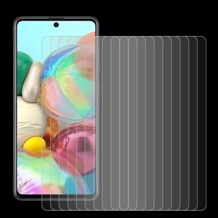 For Samsung Galaxy A72 4G 10 PCS 0.26mm 9H 2.5D Tempered Glass Film