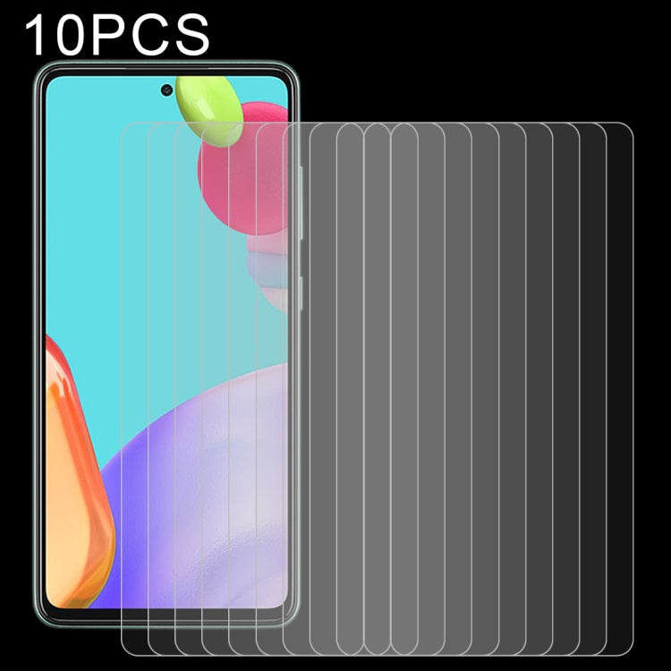 For Samsung Galaxy A52 4G 10 PCS 0.26mm 9H 2.5D Tempered Glass Film