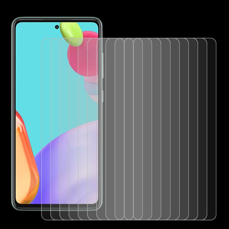 For Samsung Galaxy A52 4G 10 PCS 0.26mm 9H 2.5D Tempered Glass Film