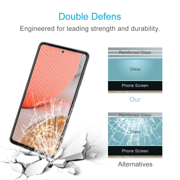 For Samsung Galaxy A72 5G / 4G 50 PCS 0.26mm 9H 2.5D Tempered Glass Film