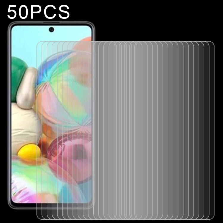 For Samsung Galaxy A72 4G 50 PCS 0.26mm 9H 2.5D Tempered Glass Film