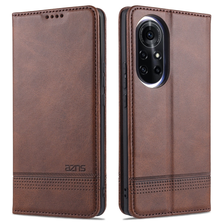 For Huawei nova 8 5G AZNS Magnetic Calf Texture Horizontal Flip Leather Case with Card Slots & Holder & Wallet