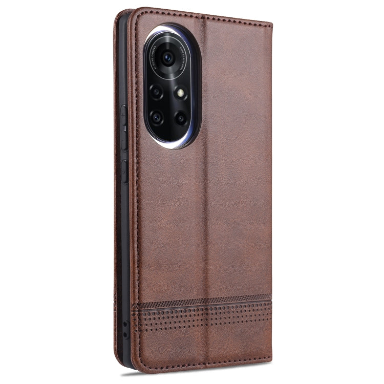 For Huawei nova 8 5G AZNS Magnetic Calf Texture Horizontal Flip Leather Case with Card Slots & Holder & Wallet