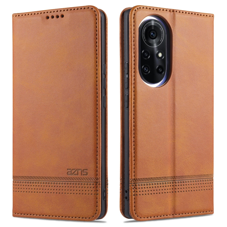 For Huawei nova 8 5G AZNS Magnetic Calf Texture Horizontal Flip Leather Case with Card Slots & Holder & Wallet