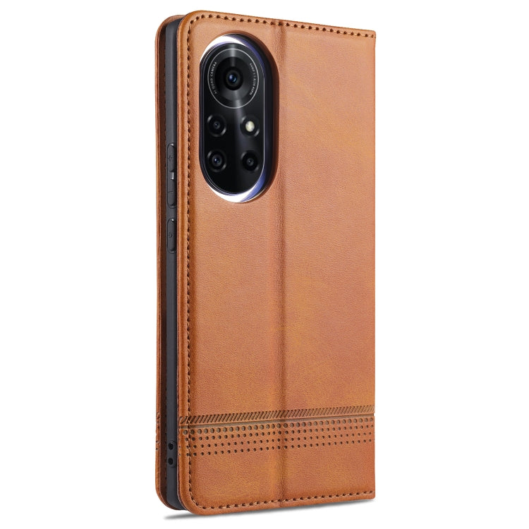 For Huawei nova 8 5G AZNS Magnetic Calf Texture Horizontal Flip Leather Case with Card Slots & Holder & Wallet