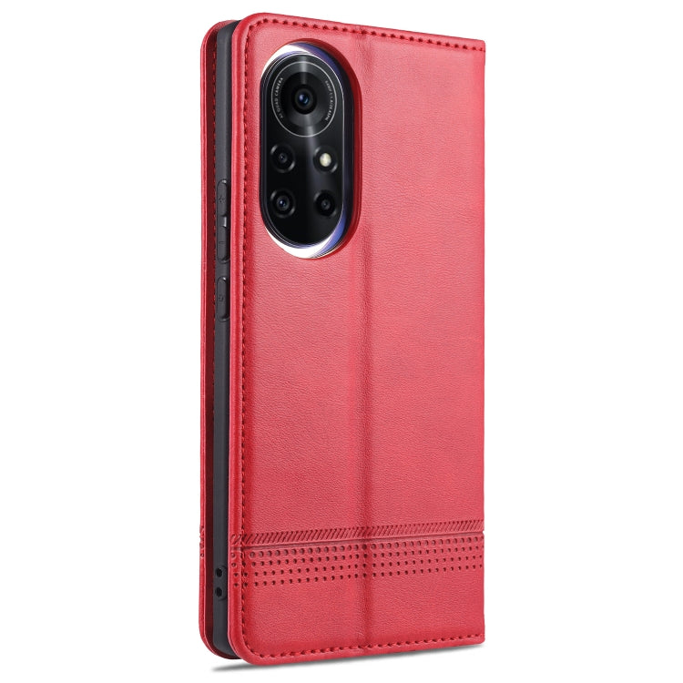For Huawei nova 8 5G AZNS Magnetic Calf Texture Horizontal Flip Leather Case with Card Slots & Holder & Wallet