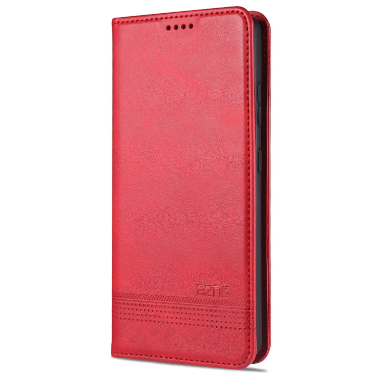For Samsung Galaxy S21 Ultra 5G AZNS Magnetic Calf Texture Horizontal Flip Leather Case with Card Slots & Holder & Wallet