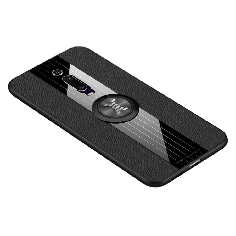 For Xiaomi Mi 9T / Redmi K20 XINLI Stitching Cloth Texture Shockproof TPU Protective Case with Ring Holder