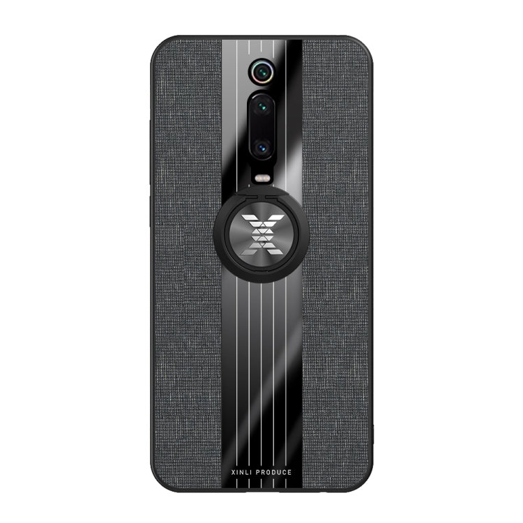 For Xiaomi Mi 9T / Redmi K20 XINLI Stitching Cloth Texture Shockproof TPU Protective Case with Ring Holder