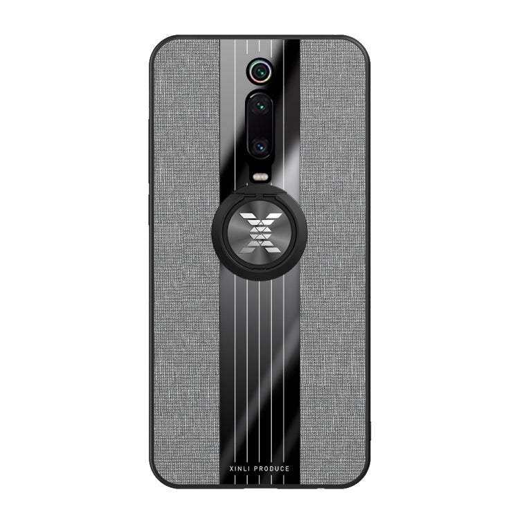 For Xiaomi Mi 9T / Redmi K20 XINLI Stitching Cloth Texture Shockproof TPU Protective Case with Ring Holder