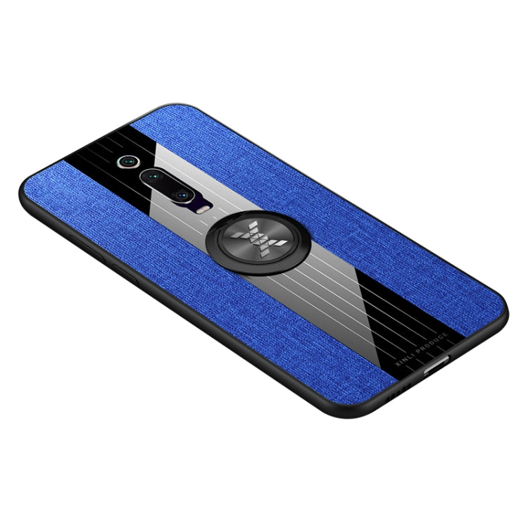 For Xiaomi Mi 9T / Redmi K20 XINLI Stitching Cloth Texture Shockproof TPU Protective Case with Ring Holder